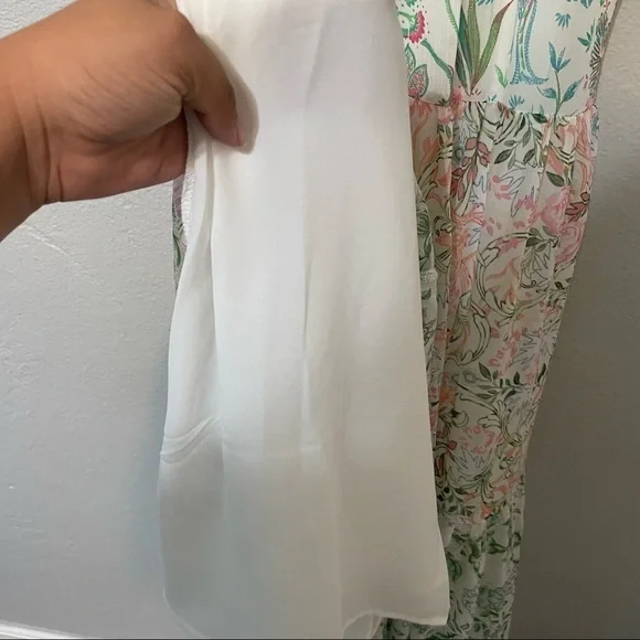 House Of Harlow 1960 Revolve Floral Pastel Maxi Dress Tiered NWT - Picture 5 of 10